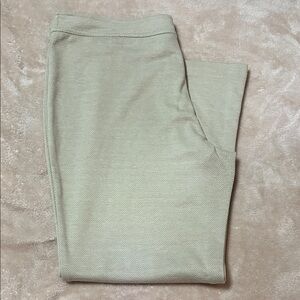 New York & Company Knit Cream Herringbone Pants